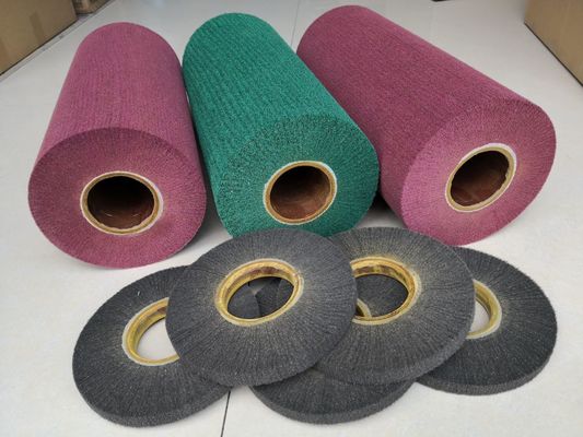 Cylindrical Non-Woven Flap Abrasive Metal Roller Brush For Polishing