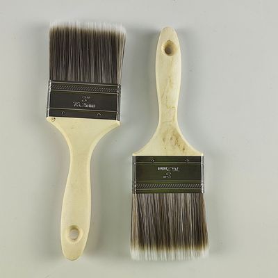 3-inch Thick Paint Brush Stainless Steel Iron Shell Poplar Handle  Dual Color Sharpened Wire Water-based Paint Brush