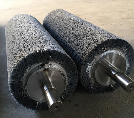 Abrasive Nylon Roller Brush For Polishing Wood Top Grit With Dupont Filament With Customized Diameter