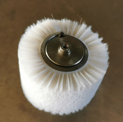 White Nylon Brush Strip Wound Shaft Spiral Brush Customized
